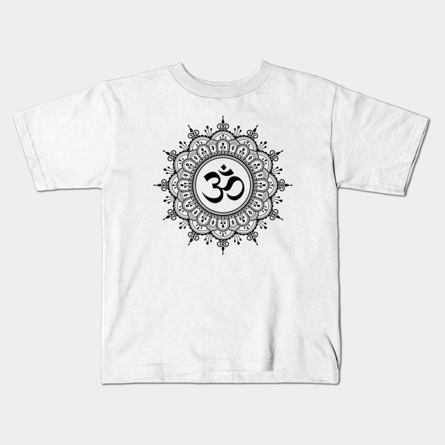 Aum Mandala Kids T-Shirt by NEFT PROJECT